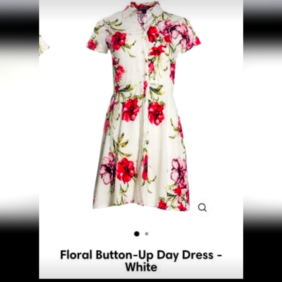 🎊Host Pick🎊 White button up floral dress - Picture 1 of 5